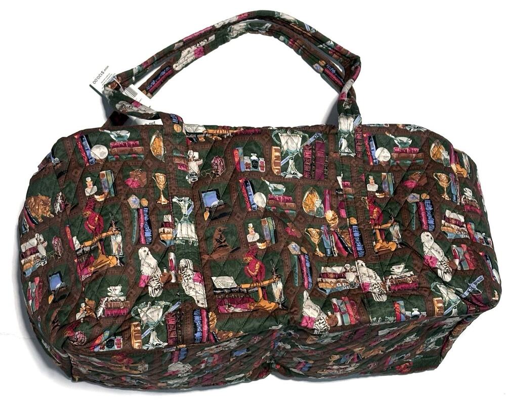 Vera Bradley Harry Potter Hogwarts Library Large Original Duffel Tote Bag 2025